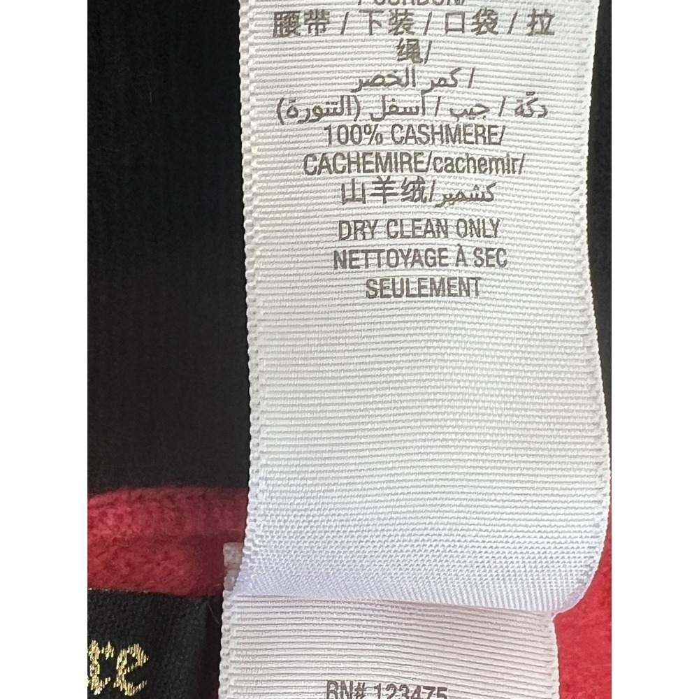 Juicy Couture Black Label Coral 100% Cashmere Track Pants Glitter Stripe Large - Picture 5 of 9